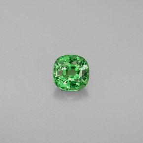 Grenat tsavorite vert naturelle coupe coussin, 0,48 ct, VS