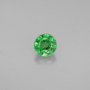 Grenat tsavorite vert naturelle coupe roude, 0,47 ct, VS-SI