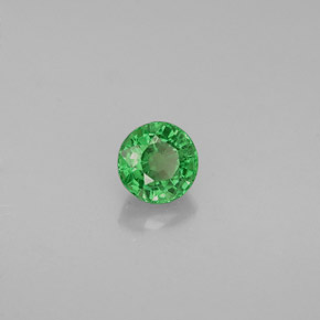 Grenat tsavorite vert naturelle coupe roude, 0,47 ct, VS-SI