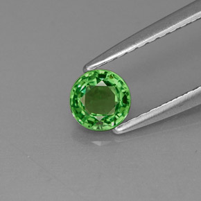 Grenat Tsavorite Vert naturelle Coupe roude, 0.39 ct, VVS-VS
