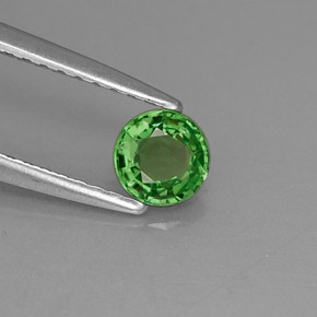 Grenat Tsavorite Vert naturelle Coupe roude, 0.39 ct, VVS-VS