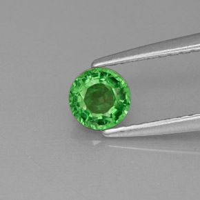 Grenat Tsavorite Vert naturelle Coupe roude, 0.42 ct, VVS-VS