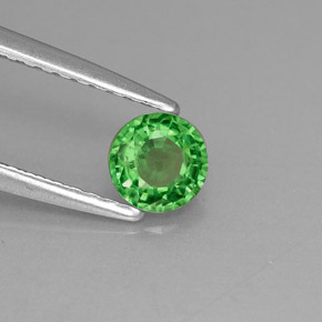 Grenat Tsavorite Vert naturelle Coupe roude, 0.42 ct, VVS-VS