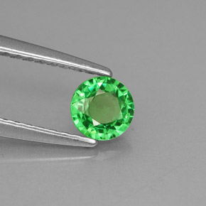 Grenat Tsavorite Vert naturelle Coupe roude, 0.40 ct, VS