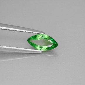 Grenat tsavorite vert naturelle marquise, 0,64 ct, VVS-VS