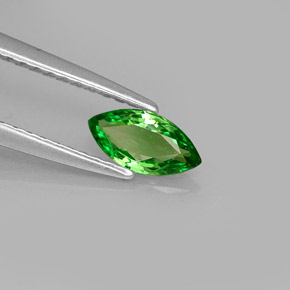 Grenat tsavorite vert naturelle marquise, 0,43 ct, VVS-VS