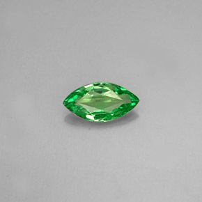 Grenat tsavorite vert naturelle marquise, 0,38 ct, VVS-VS