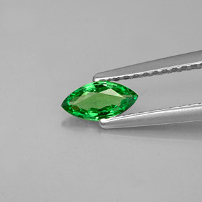 Grenat tsavorite vert naturelle marquise, 0,33 ct, VVS-VS