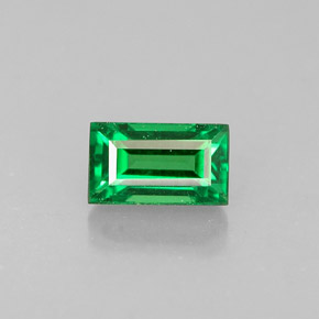 Grenat Tsavorite Vert chrome naturelle Baquette, 0.44 ct, VVS-VS