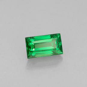 Grenat Tsavorite Vert chrome naturelle Baquette, 0.44 ct, VVS-VS