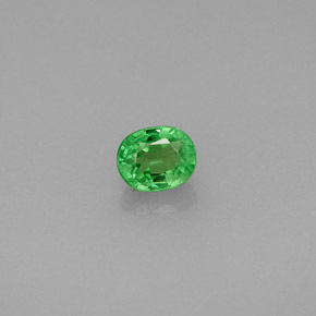 Grenat tsavorite vert naturelle coupe ovale, 0,48 ct, VS