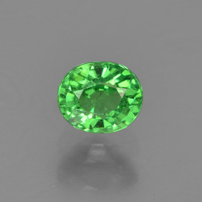 Grenat tsavorite vert naturelle coupe ovale, 0,46 ct, VS-SI
