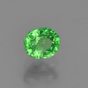 Grenat tsavorite vert naturelle coupe ovale, 0,46 ct, VS-SI