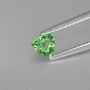 Grenat Tsavorite Vert chrome naturelle Trillion, 0.34 ct, VS