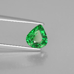 Grenat tsavorite vert naturelle en forme de poire, 0,94 ct, VS