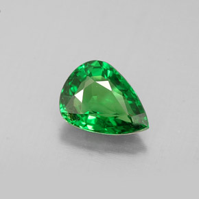 Grenat tsavorite vert naturelle en forme de poire, 1,05 ct, VS-SI