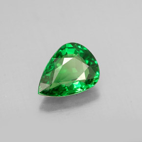Grenat tsavorite vert naturelle en forme de poire, 1,05 ct, VS-SI