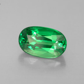 Grenat Tsavorite Vert chrome naturelle Coupe ovale, 1.49 ct, VVS