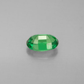 Grenat tsavorite vert naturelle coupe ovale, 1,03 ct, VVS-VS