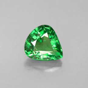 Grenat Tsavorite Vert chrome naturelle En forme de poire, 1.07 ct, VVS-VS