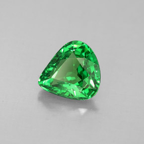 Grenat Tsavorite Vert chrome naturelle En forme de poire, 1.07 ct, VVS-VS