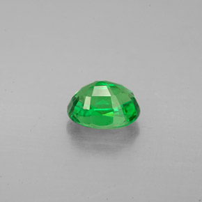 Grenat tsavorite vert naturelle coupe ovale, 1,24 ct, VS
