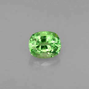 Grenat tsavorite vert naturelle coupe coussin, 0,88 ct, VS