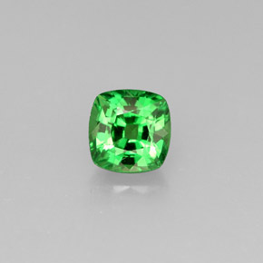 Grenat tsavorite vert naturelle coupe coussin, 0,76 ct, VVS-VS