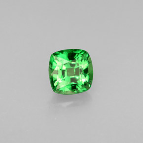 Grenat tsavorite vert naturelle coupe coussin, 0,76 ct, VVS-VS