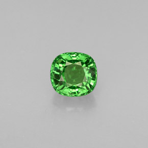 Grenat tsavorite vert naturelle coupe coussin, 0,76 ct, VS