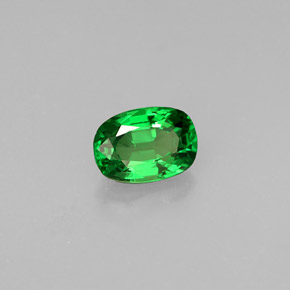 Grenat Tsavorite Vert éclatant naturelle Coupe coussin, 0.61 ct, VS