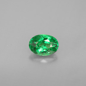 Grenat tsavorite vert naturelle coupe ovale, 0,90 ct, VVS-VS