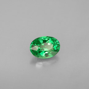 Grenat tsavorite vert naturelle coupe ovale, 0,90 ct, VVS-VS