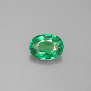 Grenat Tsavorite Vert éclatant naturelle Coupe ovale, 1.37 ct, VS