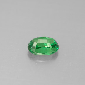 Grenat tsavorite vert naturelle coupe ovale, 1,14 ct, VVS-VS