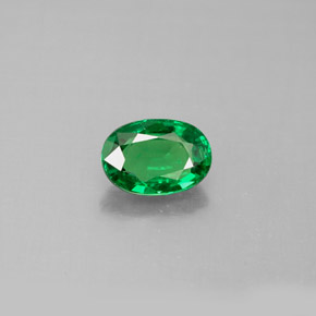 Grenat tsavorite vert naturelle coupe ovale, 1,17 ct, VS