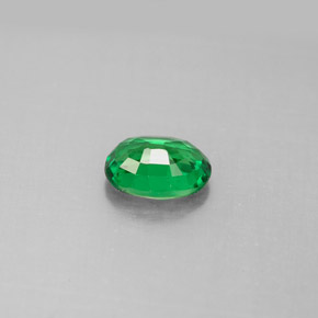 Grenat tsavorite vert naturelle coupe ovale, 1,17 ct, VS