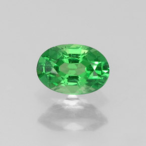 Grenat tsavorite vert naturelle coupe ovale, 0,35 ct, VS