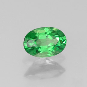 Grenat tsavorite vert naturelle coupe ovale, 0,35 ct, VS