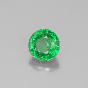 Grenat tsavorite vert naturelle coupe roude, 0,52 ct, VS-SI