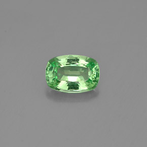 Grenat tsavorite vert naturelle coupe coussin, 0,48 ct, VVS-VS