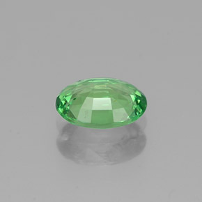 Grenat tsavorite vert naturelle coupe ovale, 0,89 ct, VS
