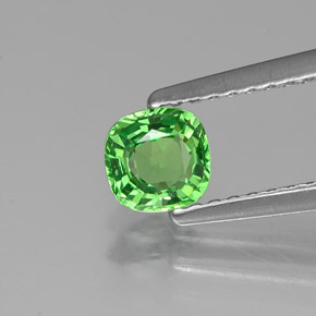 Grenat tsavorite vert naturelle coupe coussin, 0,48 ct, VVS-VS