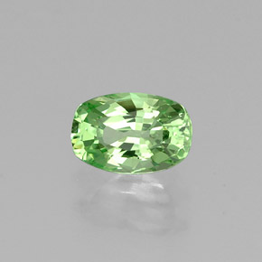 Grenat tsavorite vert naturelle coupe coussin, 0,54 ct, VVS-VS