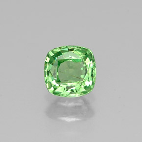 Grenat tsavorite vert naturelle coupe coussin, 0,50 ct, VS