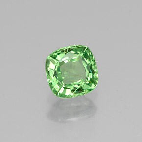 Grenat tsavorite vert naturelle coupe coussin, 0,50 ct, VS