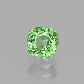 Grenat tsavorite vert naturelle coupe coussin, 0,60 ct, VS