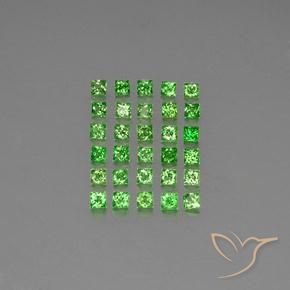 2.42ctw Naturel Vert clair Grenat Tsavorite, Carré, VVS-VS