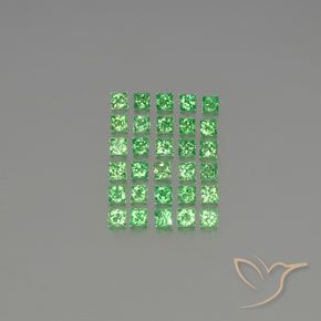 2.36ctw Naturel Vert Électrique Grenat Tsavorite, Carré, VVS-VS