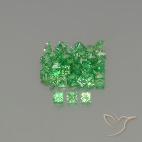 Achetez naturel 2.13ct Vert Électrique Grenat Tsavorite gems, Carré, En provenance Tanzanie chez GemSelect. En stock, livraison internationale!